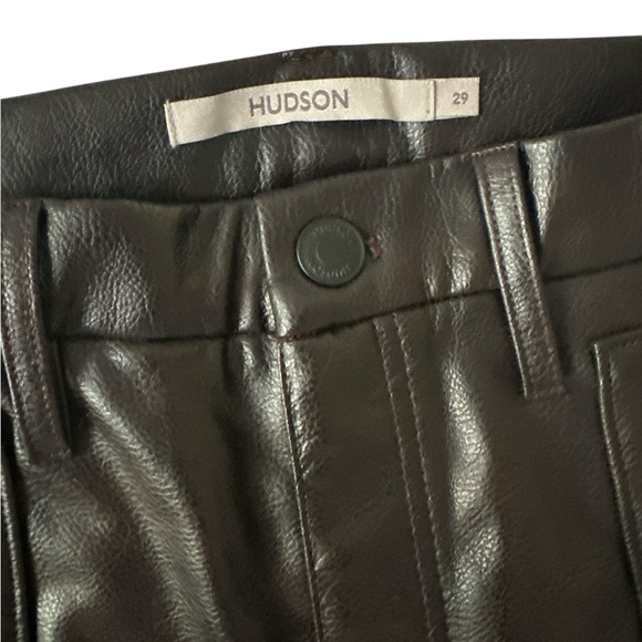 NWOT Hudson Barbara High-Rise Vegan Leather Pants | Sleek Black Bootcut✨ - Picture 4 of 14